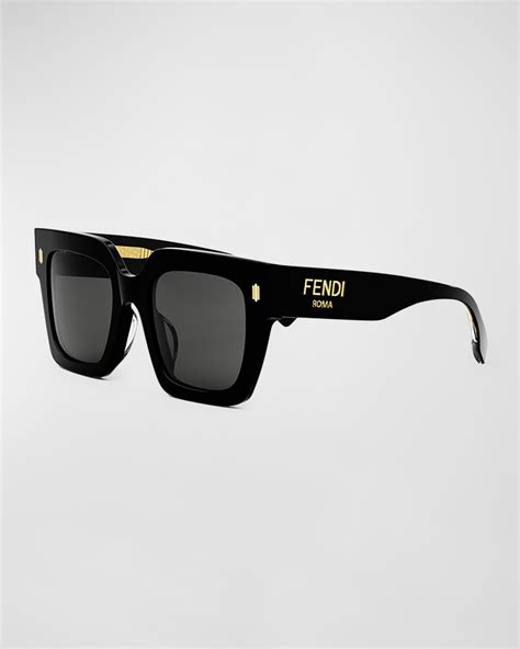 fendi roma square acetate sunglasses|latest fendi sunglasses.